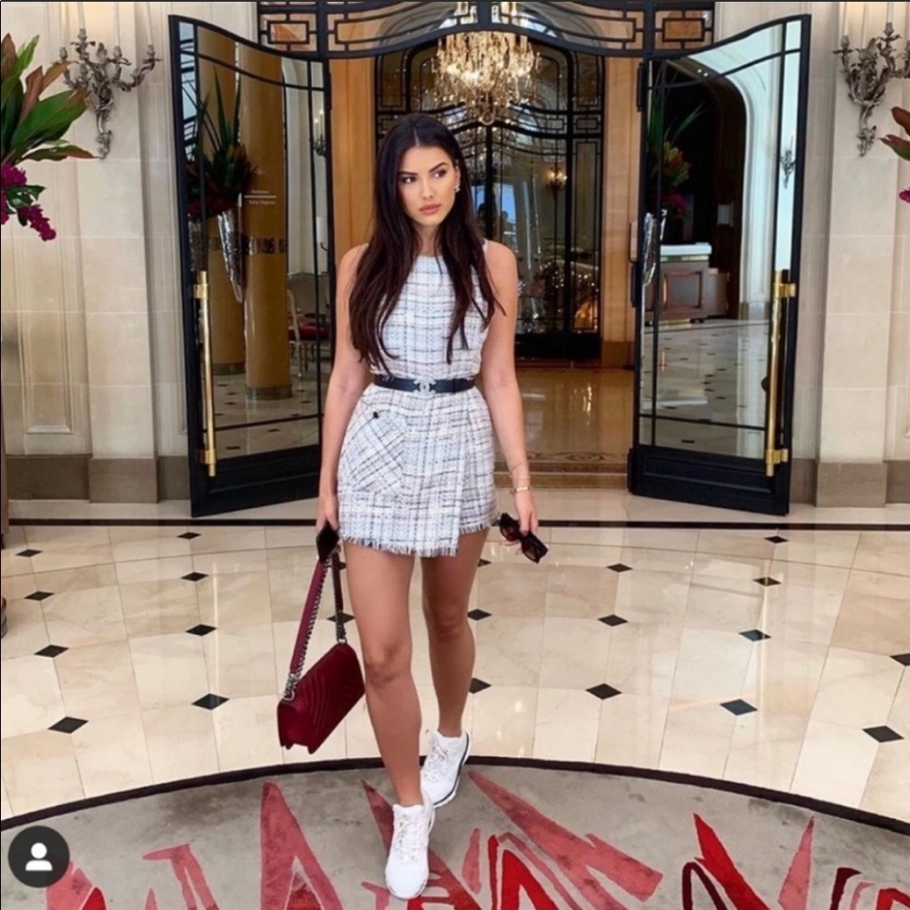 ZARA TWEED BUTTONED JUMPSUIT. BLOGGERS FAV!